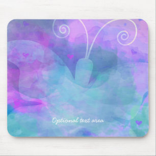 Alfombrilla De Ratón Mariposa Acuarela Pastel Personalizada