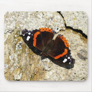 Alfombrilla De Ratón Mariposa - Almirante Rojo
