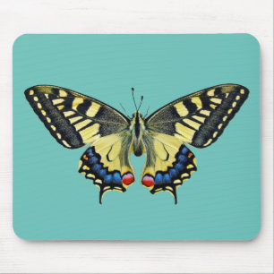 Alfombrilla De Ratón Mariposa amarilla y negra