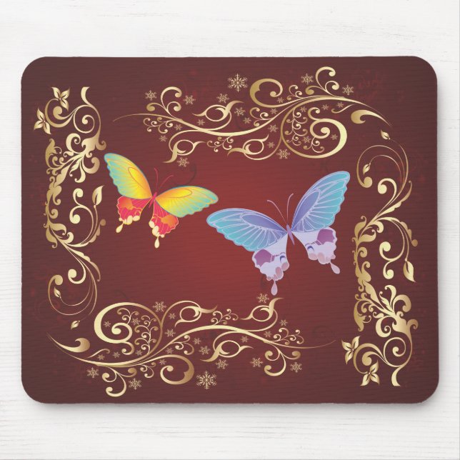 Alfombrilla De Ratón Mariposa Art 1 Mousepad (Frente)