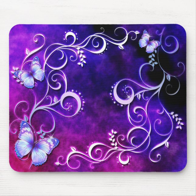 Alfombrilla De Ratón Mariposa Art 3 Mousepad (Frente)