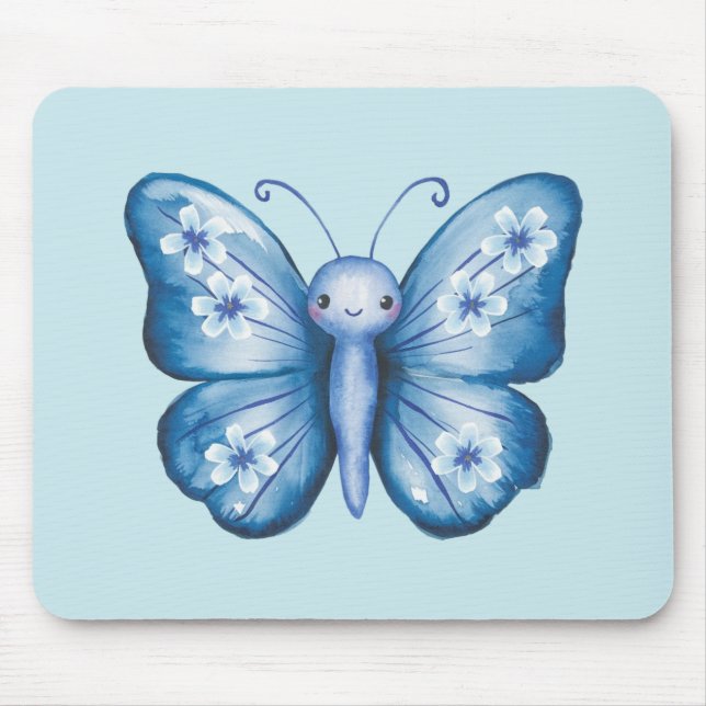 Alfombrilla De Ratón Mariposa azul (Frente)