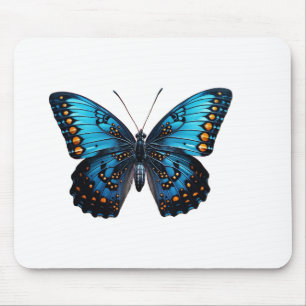 Alfombrilla De Ratón 🦋 "Mariposa azul elegante - Ratón inspirado en la