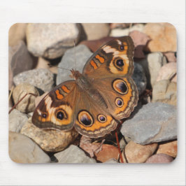 Alfombrilla De Ratón Mariposa Buckeye común en Mousepad de rock fluvial