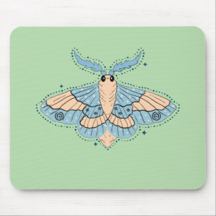 Alfombrilla De Ratón Mariposa Celestial Caprichosa — Azul Suave y Meloc