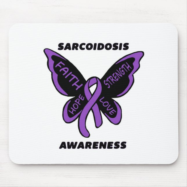 Alfombrilla De Ratón Mariposa/Conciencia... Sarcoidosis (Frente)
