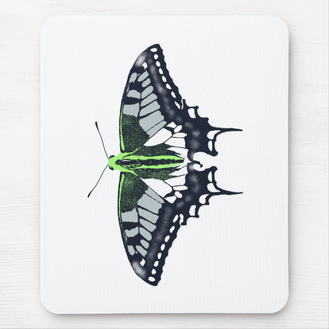 Alfombrilla De Ratón Mariposa de cola de cerda con bandera de género (Frente)