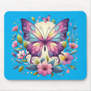Alfombrilla De Ratón Mariposa de colores vivos
