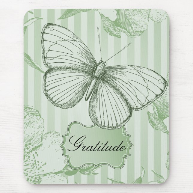 Alfombrilla De Ratón Mariposa de gratitud (Frente)