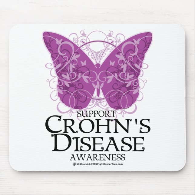 Alfombrilla De Ratón Mariposa de la enfermedad de Crohn (Frente)