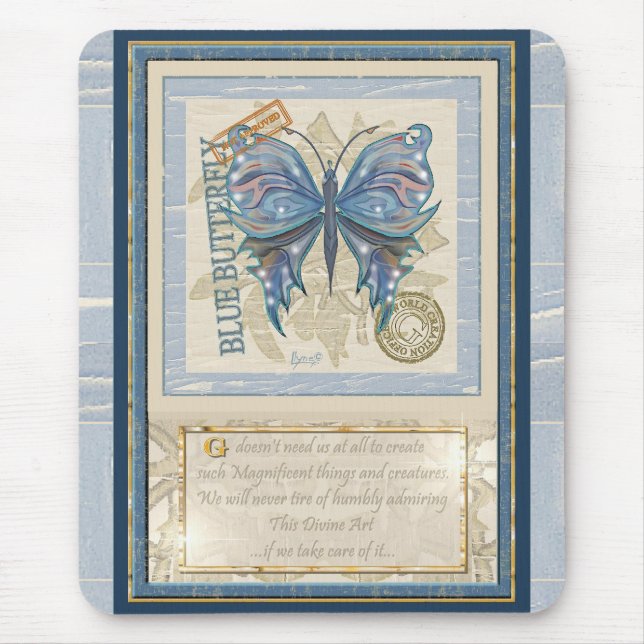 Alfombrilla De Ratón Mariposa de la Oficina de Creación de G (Frente)