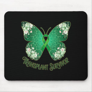 Alfombrilla De Ratón Mariposa de listón verde mandala trasplante superv