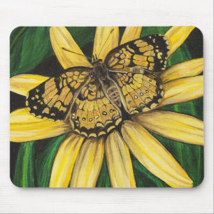 Alfombrilla De Ratón Mariposa de oro Mousepad