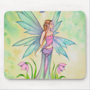 Alfombrilla De Ratón Mariposa de primavera Fairy Fantasy Art
