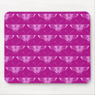 Alfombrilla De Ratón Mariposa Deco estilizada - magenta y rosa