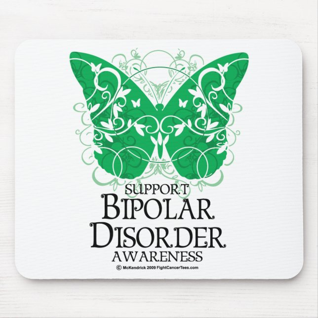 Alfombrilla De Ratón Mariposa del desorden bipolar (Frente)