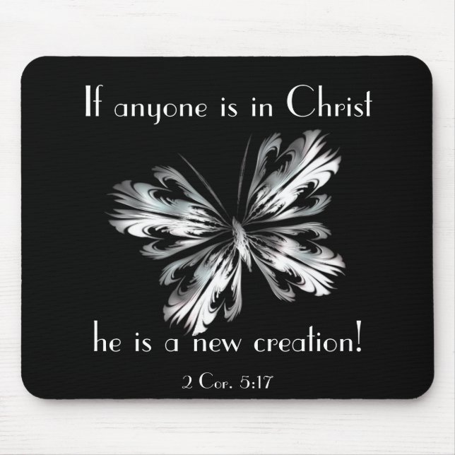 Alfombrilla De Ratón Mariposa del gris de plata (Frente)