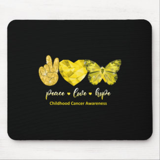 Alfombrilla De Ratón Mariposa Dorada Paz Amor Esperanza Infancia Cáncer