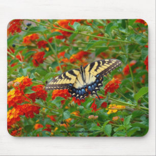 Alfombrilla De Ratón Mariposa entre el Lantana Mousepads