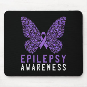 Alfombrilla De Ratón Mariposa Epilepsia Awareness Mes Púrpura Cinta S