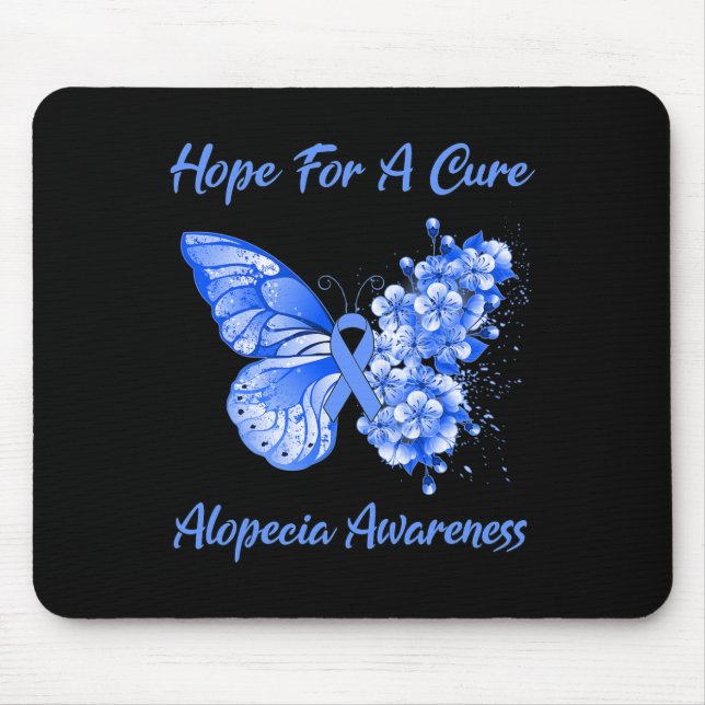 Alfombrilla De Ratón Mariposa Esperanza De Una Conciencia De La Alopeci (Frente)