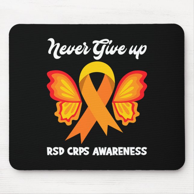 Alfombrilla De Ratón Mariposa Esperanza Luchador Naranja Ribbon Rsd Crp (Frente)