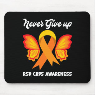 Alfombrilla De Ratón Mariposa Esperanza Luchador Naranja Ribbon Rsd Crp