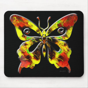 Alfombrilla De Ratón Mariposa fractal Art 1 Mousepad