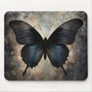 Alfombrilla De Ratón Mariposa Gótica Negra
