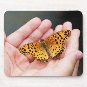 Alfombrilla De Ratón mariposa, insecto, mano