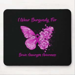 Alfombrilla De Ratón Mariposa Llevo Burgundy Para Conciencia De Aneuris