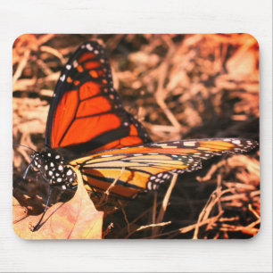 Alfombrilla De Ratón Mariposa monarca posando la naturaleza
