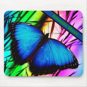 Alfombrilla De Ratón Mariposa morfa azul