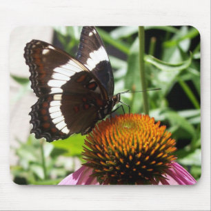 Alfombrilla De Ratón Mariposa negra y blanca