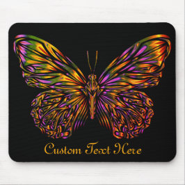 Alfombrilla De Ratón Mariposa Neon Rainbow personalizada