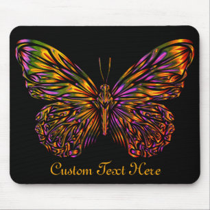 Alfombrilla De Ratón Mariposa Neon Rainbow personalizada