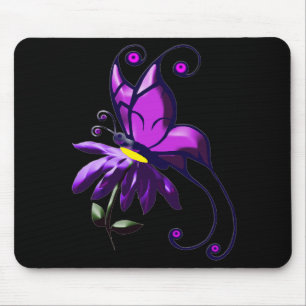 Alfombrilla De Ratón Mariposa púrpura