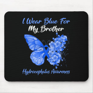 Alfombrilla De Ratón Mariposa Que Uso Azul Para Mi Hermano Hydrocephalu