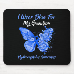 Alfombrilla De Ratón Mariposa Que Uso Azul Para Mi Nieto Hydrocephalu