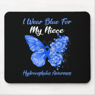 Alfombrilla De Ratón Mariposa Que Uso Azul Para Mi Niña Hidrocefalia W