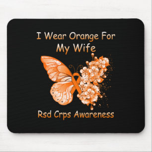 Alfombrilla De Ratón Mariposa Que Uso Naranja Para Mi Esposa Rsd Crps C