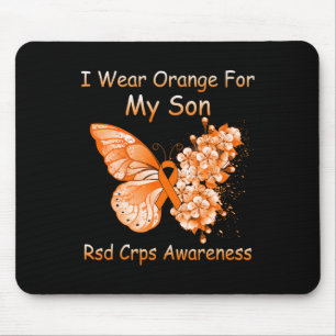 Alfombrilla De Ratón Mariposa Que Uso Naranja Para Mi Hijo Rsd Crps Awa
