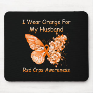 Alfombrilla De Ratón Mariposa Que Uso Naranja Para Mi Marido Rsd Crps A