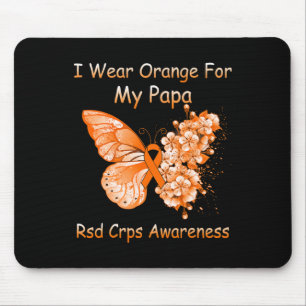 Alfombrilla De Ratón Mariposa Que Uso Naranja Para Mi Papá Rsd Crps Con