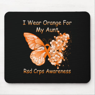 Alfombrilla De Ratón Mariposa Que Uso Naranja Para Mi Tía Rsd Crps