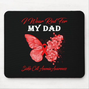 Alfombrilla De Ratón Mariposa Que Uso Rojo Por Anemia De Células De Enf