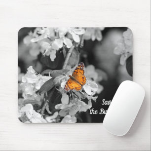 Alfombrilla De Ratón Mariposa Señora Americana En Blossom Mouse Pad