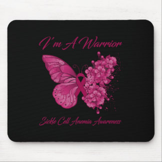 Alfombrilla De Ratón Mariposa soy un guerrero con anemia falciforme