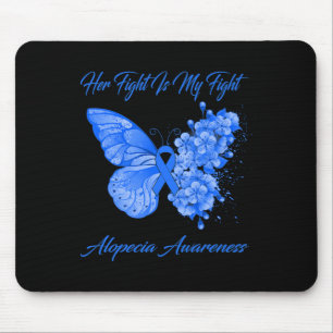 Alfombrilla De Ratón Mariposa Su Lucha Es Mi Conciencia De La Alopecia 