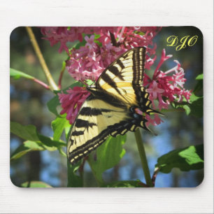 Alfombrilla De Ratón Mariposa Tigre en Lilas